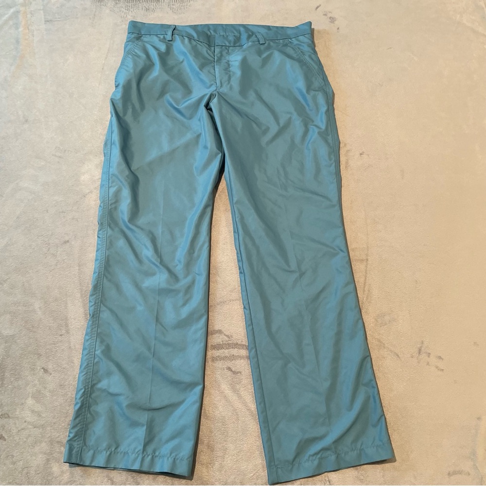 J Lindeberg Pants Mans 36x32 Teal Blue Micro Twill Golf Performance Regular Fit